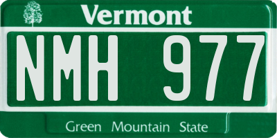 VT license plate NMH977