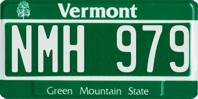 VT license plate NMH979