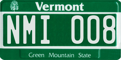 VT license plate NMI008