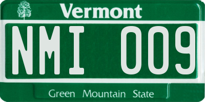 VT license plate NMI009