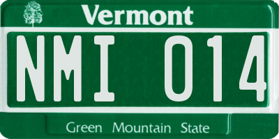 VT license plate NMI014