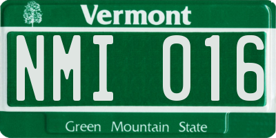 VT license plate NMI016