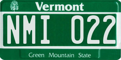 VT license plate NMI022