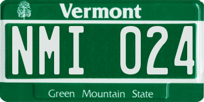 VT license plate NMI024