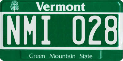 VT license plate NMI028