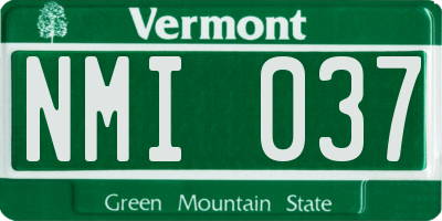 VT license plate NMI037