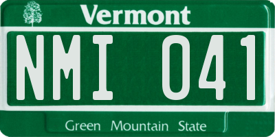 VT license plate NMI041