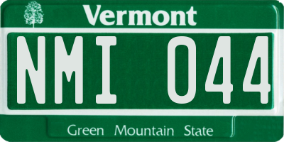 VT license plate NMI044