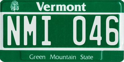 VT license plate NMI046