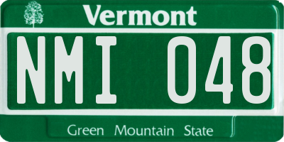 VT license plate NMI048