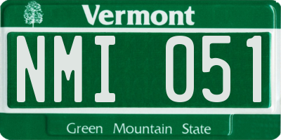VT license plate NMI051