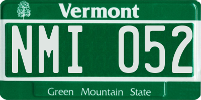 VT license plate NMI052