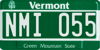 VT license plate NMI055