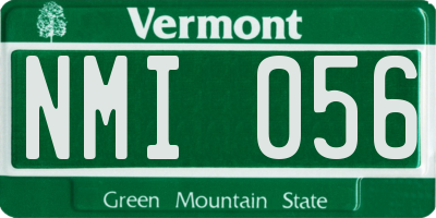 VT license plate NMI056