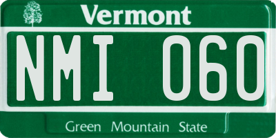 VT license plate NMI060