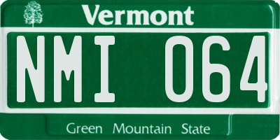 VT license plate NMI064