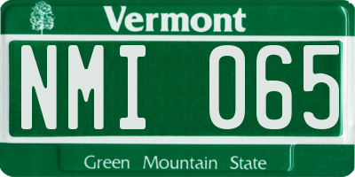 VT license plate NMI065