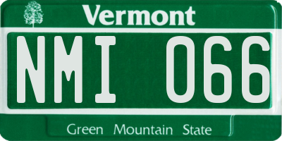 VT license plate NMI066