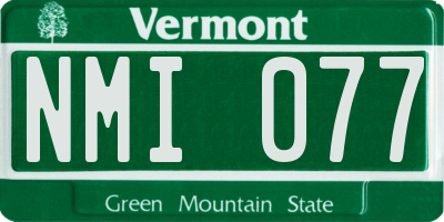 VT license plate NMI077
