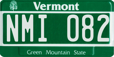 VT license plate NMI082