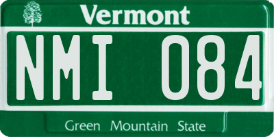 VT license plate NMI084