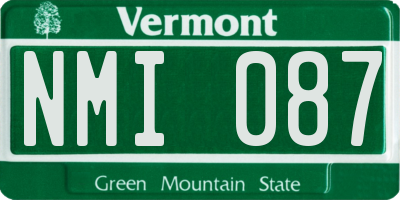 VT license plate NMI087
