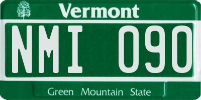 VT license plate NMI090