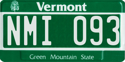 VT license plate NMI093