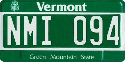 VT license plate NMI094