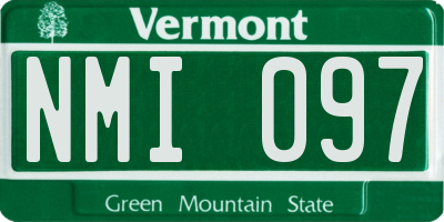 VT license plate NMI097