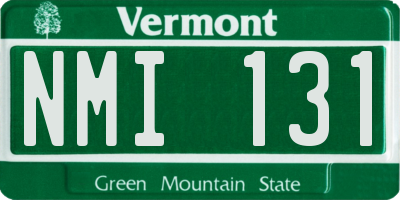VT license plate NMI131