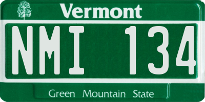 VT license plate NMI134