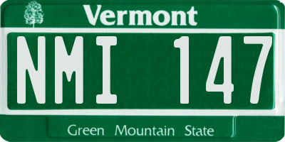 VT license plate NMI147