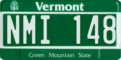 VT license plate NMI148