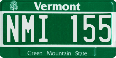 VT license plate NMI155