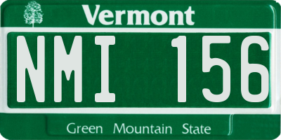VT license plate NMI156