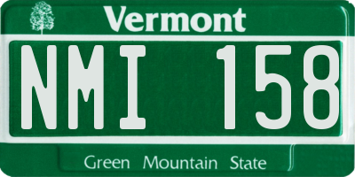 VT license plate NMI158