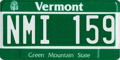 VT license plate NMI159
