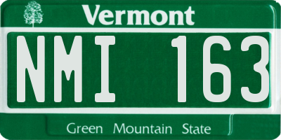 VT license plate NMI163