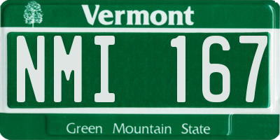 VT license plate NMI167