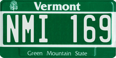VT license plate NMI169