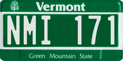 VT license plate NMI171