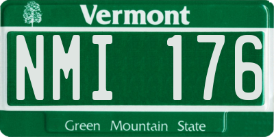 VT license plate NMI176