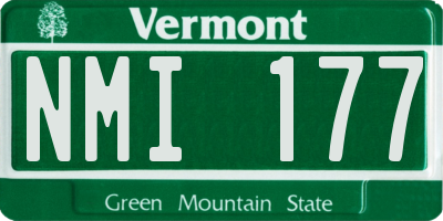 VT license plate NMI177