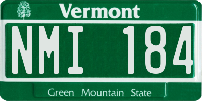 VT license plate NMI184