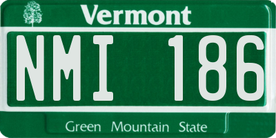 VT license plate NMI186
