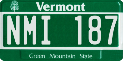 VT license plate NMI187