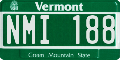 VT license plate NMI188