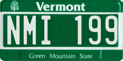 VT license plate NMI199