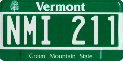 VT license plate NMI211